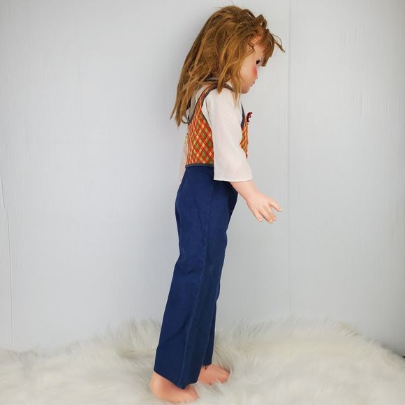 Vintage Eegees 30" Talking Pull String Doll with Outfit WORKS - Picture 4 of 16
